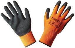 Рукавички робочі NEO, нітрилове покриття, поліестер, р.9, помаранчевий (97-642-9) від виробника Neo Tools