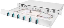 Оптична панель DIGITUS 19' 1U, 6xSC duplex, incl, Splice Cass, OM3 Color Pigtails, Adapter