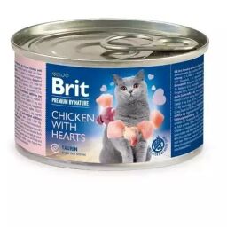 Вологий корм для котів Brit Premium Chicken & Hearts 200 г (паштет з куркою та серцем) (100615) від виробника Brit Premium