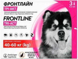 Краплі на холку Boehringer Ingelheim (Merial) Frontline Tri-Act XL для собак 40-60 кг (піпетки 3*6 мл)
