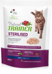 Корм Trainer Natural Adult Sterilised with fresh White Meats для стерилізованих кішок від 1 року 0.3 кг. (8059149230511) від виробника Trainer