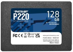 Накопичувач SSD  128GB Patriot P220 2.5" SATAIII TLC (P220S128G25) від виробника Patriot