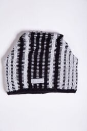 Чоловіча шапка AGER, в смужку сіро-чорного кольору, 167R7790
