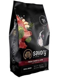 Savory Small Breed rich in Fresh Turkey & Lamb 8 кг сухой корм для собак малых пород (индейка и ягне (SZ30365) от производителя Savory