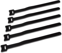 Кабельні стяжки DIGITUS hook-and-loop fastener fabric, 150x13mm, black, 100шт.