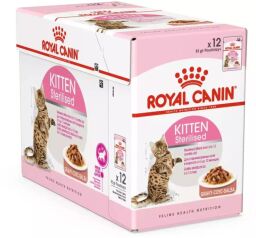 Консерви Роял канін Китен/Royal Canin Kitten (смачки в соусі) 12 шт.*85г желе