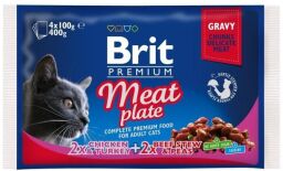 Набір вологого корму Brit Premium "М'ясна тарілка" у соусі 4 шт. (8595602506262) від виробника Brit Premium