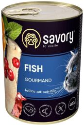 Влажный корм для котов Savory 400 г (рыба) (SZ30655) от производителя Savory