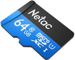 Карта пам'яті Netac microSD 64GB C10 UHS-I R80MB/s + SD