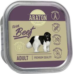 Вологий корм для дорослих собак з яловичиною ARATON Adult with beef, 150 г