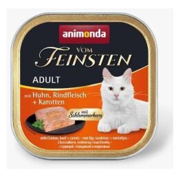 Консерва Animonda Vom Feinsten Adult with Chicken, Beef + Carrots для кішок, з яловичиною, куркою та морквою, 100 г від виробника Animonda