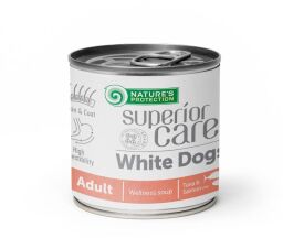 Суп для собак з білим забарвленням шерсті NP Superior Care White Dogs All Breeds Adult Salmon and Tuna з лососем і