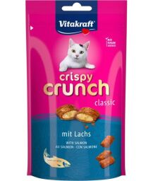 Лакомство для кошек Vitakraft Crispy Crunch подушечки с лососем, 60 г (28815) от производителя Vitakraft