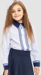 Блузка ошатна для дівчаток AGER, колір біло-синій, 172R205-5
