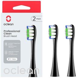 Насадка для зубної електрощітки Oclean P1C5 B02 Professional Clean Brush Head Black (2 шт) (6970810553857)