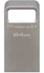 Накопичувач Kingston   64GB USB 3.2 Type-A Gen1 DT Micro R200MB/s Metal
