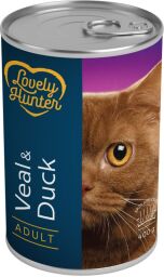 Корм Lovely Hunter Adult Veal and Duck вологий з телятиною та качкою для дорослих котів 400 гр