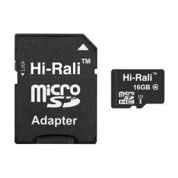Карта памяти MicroSDHC 16GB UHS-I Class 10 Hi-Rali + SD-adapter (HI-16GBSD10U1-01) от производителя Hi-Rali