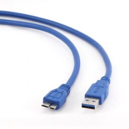 Кабель Gembird USB - micro USB Type-B V 3.0 (M/M), 5pin, 0.5 м, синій (CCP-mUSB3-AMBM-0.5M) від виробника Gembird