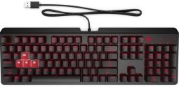 Клавіатура HP OMEN Encoder LED 104key Cherry MX Red USB RU чорний (6YW76AA) від виробника HP