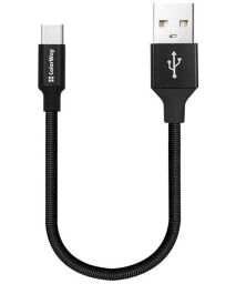 Кабель ColorWay USB-Type-C 2.4А, 0.25м, Black (CW-CBUC048-BK) от производителя ColorWay
