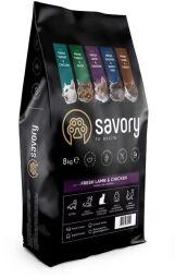 Savory Adult Cat Steril Fresh Lamb & Chicken 8 кг сухой корм для стерилизованных котов (ягненок и ку (SZ30129) от производителя Savory