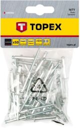 Заклепки TOPEX, алюмінієві, 3.2x10мм, 50шт