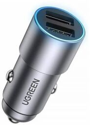 Автомобільний зарядний пристрій Ugreen CD130 (2xUSB 24W (USB-A) QC 3.0 Gray (50592)