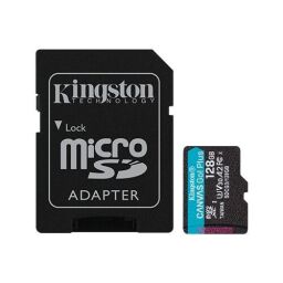 Карта пам'яті Kingston microSD  128GB C10 UHS-I U3 A2 R170/W90MB/s + SD