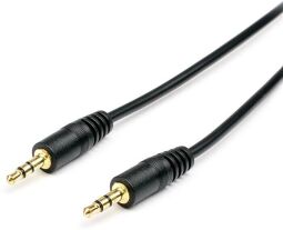 Аудіо-кабель Atcom 3.5 мм - 3.5 мм (M/M), 0.8 м, Black (17434) пакет від виробника Atcom