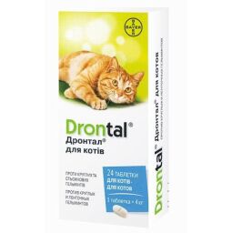 Антигельминтный препарат для кошек Bayer Drontal 1 таб на 4 кг. (BAY03763-1Т) от производителя Bayer