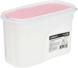 Контейнер для сипучих Ardesto Fresh 1.2 л,рожевий, пластик