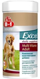 Вітаміни 8in1 Excel Multi-Vitamin Adult Dog для здоров'я дорослих собак 70 табл (4048422108665) від виробника 8in1
