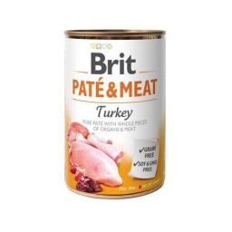 Вологий корм для собак Brit Pate & Meat Turkey (з індичкою) 400 г (100074/0298) від виробника Brit Care