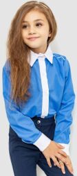 Блузка ошатна для дівчаток AGER, колір темно-блакитний, 172R099