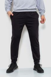 Спорт штани чоловічі двонитка AGER, колір чорний, 241R8005