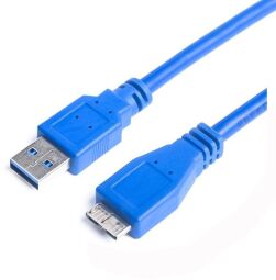Кабель ProLogix USB - micro USB Type-B V 3.0 (M/M), 0.5 м, синій (PR-USB-P-12-30-05m) від виробника Prologix