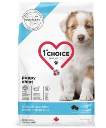 Корм 1st Choice Puppy Medium and Large Breeds сухий з куркою для щенят та юніорів середніх та великих порід 12 кг (065672100731) від виробника 1st Choice