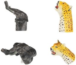 Игровой набор Same Toy Пальчиковый театр 2 ед, Слон и Леопард (X241UT-3) от производителя Same Toy