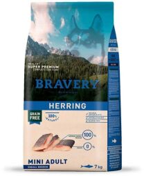 Сухий корм BRAVERY Herring Mini Adult з оселедцем для дор.собак дрібних порід 7 кг (0630 BR HERR ADUL  M_ 7KG) від виробника Bravery
