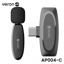 Бездротовий мікрофон петличний для телефону Type-C Veron AP004-C Чорний