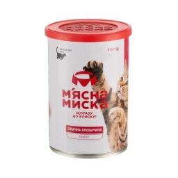 Паштет для дорослих котів М`ясна миска 415 г (яловичина) від виробника М'ясна Миска