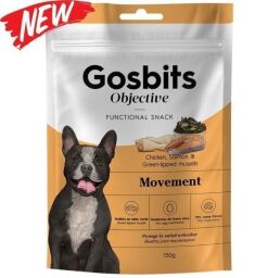 Ласощі для собак Gosbits Objective Movement 150 г з куркою і лососем (GB000493150) від виробника Gosbi