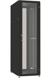 Шкаф ZPAS 19", 42U, 600x1200 мм, перфорированная дверь, задняя распашная, черная (IT-426012-45AA-5-161-FP) от производителя ZPAS