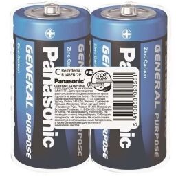 Батарейка Panasonic GENERAL PURPOSE вугільно-цинкова C(R14) плівка, 2 шт. (R14BER/2P) від виробника Panasonic