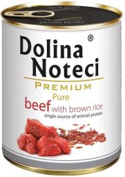 Dolina Noteci Pure консерва для собак, подверженных аллергии 800 г (говядина и коричневый рис) DN800(601) от производителя Dolina Noteci