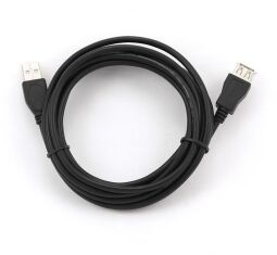 Кабель Cablexpert USB - USB V 2.0 (M/F), подовжувач, 3.0 м, чорний (CCP-USB2-AMAF-10) від виробника Cablexpert