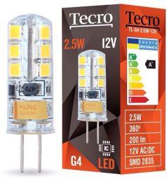 Светодиодная лампа Tecro 2.5W G4 2700K (TL-G4-2.5W-12V) (TL-G4-2.5W-12V 2700K) от производителя Tecro