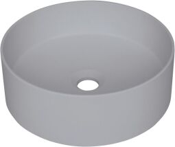 Раковина Deante Silia, граніт, кругла, без крила, диаметр 360х105мм, чаша - 1, накладна, сірий (CQS_SU4S) від виробника Deante