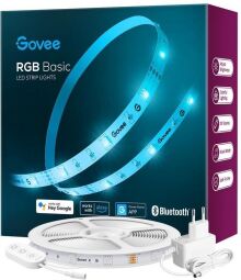 Лента светодиодная умная Govee H615A RGB Smart Wi-Fi + Bluetooth LED Strip Lights 5м с микрофоном Белый (H615A3A1) от производителя Govee
